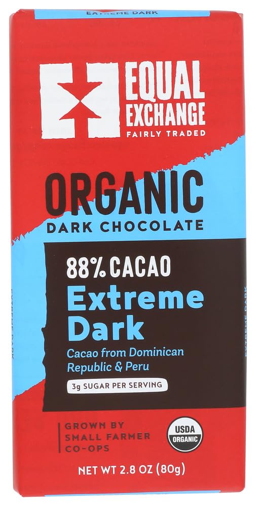 Equal Exchange Organic Extreme Dark Chocolate Bars (6 Bars - 2.8 ounces each)