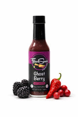 Ghost Berry Hot Sauce by Fresco Sauce - Ghost Pepper - Blackberry - Cranberry Juice - Flavorful - All Natural - Vegan - Gluten Free - 5 fl oz