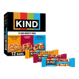 KIND Healthy Snacks Bars Variety Pack, Gluten Free, High Fiber Snacks, Blueberry Vanilla Cashew, Caramel Almond & Sea Salt, Cranberry Almond, 5-6g