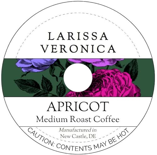 Apricot Medium Roast Coffee (Single Serve K-Cup Pods) (Gourmet, Naturally Flavored, Whole Coffee Beans) (12 pods, ZIN: 571192) - 2 Pack