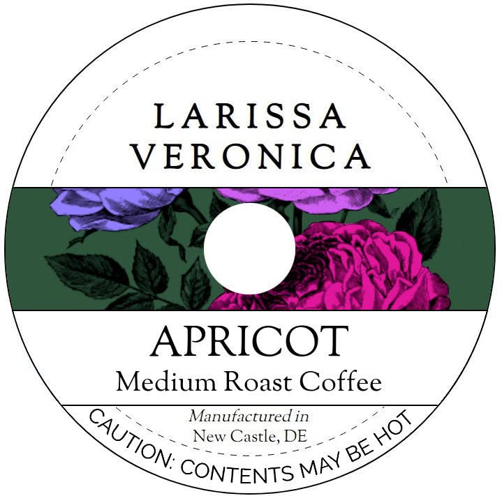 Apricot Medium Roast Coffee (Single Serve K-Cup Pods) (Gourmet, Naturally Flavored, Whole Coffee Beans) (12 pods, ZIN: 571192) - 2 Pack