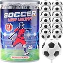 Soccer Lollipops 12pk- Soccer Candy For Soccer Party Favors - Soccer Ball Candy For Soccer Birthday Party Decorations-Soccer Suckers & Snacks Soccer