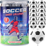 Soccer Lollipops 12pk- Soccer Candy For Soccer Party Favors - Soccer Ball Candy For Soccer Birthday Party Decorations-Soccer Suckers & Snacks Soccer
