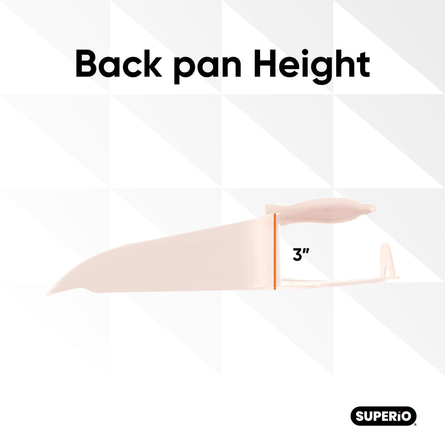 Superio Heavy Duty Plastic Step-on Dustpan with Comfort Grip Handle White, Durable, Lightweight Multi Surface Dust Pan Easy Broom Sweeping, 10-inch