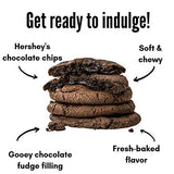 Rich's Triple Chocolate Filled Cookie with Fudge Filling and Hershey's Chocolate Chips, Individually Wrapped Cookies, Desserts, 12 Pack