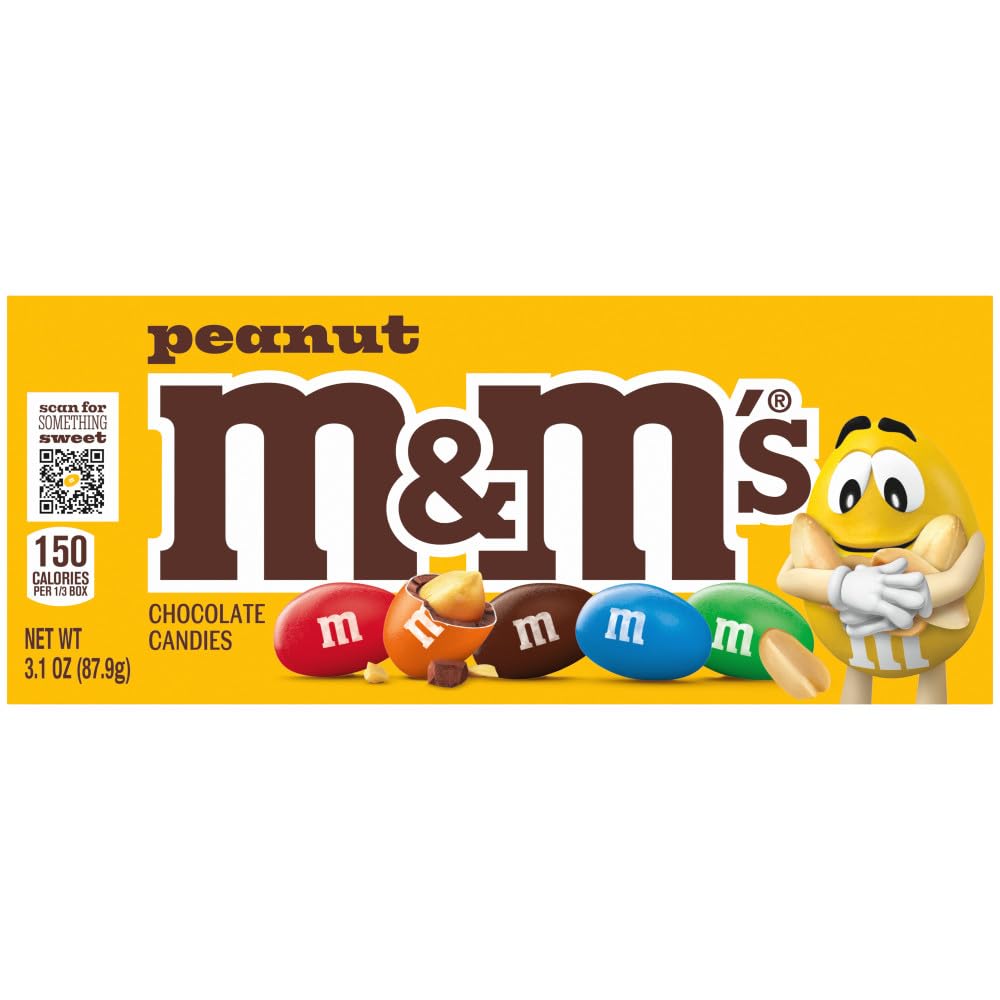 M&M'S Peanut Chocolate Candy Movie Theater Box 3.1-Ounce Box