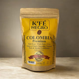 K’FE Negro Premium Colombia Excelsa Coffee Beans, Dark Roast Whole Bean, Single Origin, 12 oz