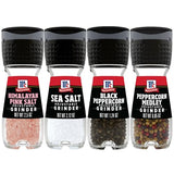McCormick Grinder Essentials Variety Pack, Non GMO, Varieties Include Black Peppercorn, Himalayan Pink Salt, Peppercorn Medley & Sea Salt, 6.47 oz