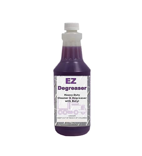 DETCO - EZ Degreaser | Concentrated, Heavy-Duty, Alkaline, Butyl-Based Degreaser - 1 Quart