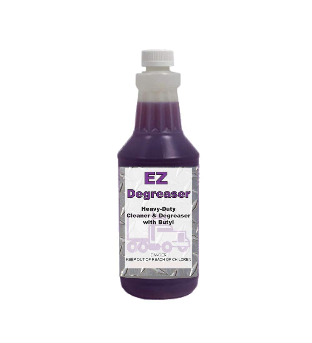 DETCO - EZ Degreaser | Concentrated, Heavy-Duty, Alkaline, Butyl-Based Degreaser - 1 Quart