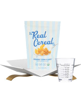 Real Cereal Corn Flakes Cereal (8.4 OZ) Bundle with Shot Glass for Breakfast Portioning and Organized Kitchen Use - Gift Set (2 Items)