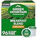 Green Mountain Coffee Roasters Breakfast Blend Single-Serve Keurig K-Cup Pods, Light Roast Coffee, 96 Count