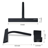 RICHMIRTH Silicone Rubber Blade Shower Squeegee 9" in Width Window & Car Squeegee for Shower, Glass, Window (Black, 9 Inches)