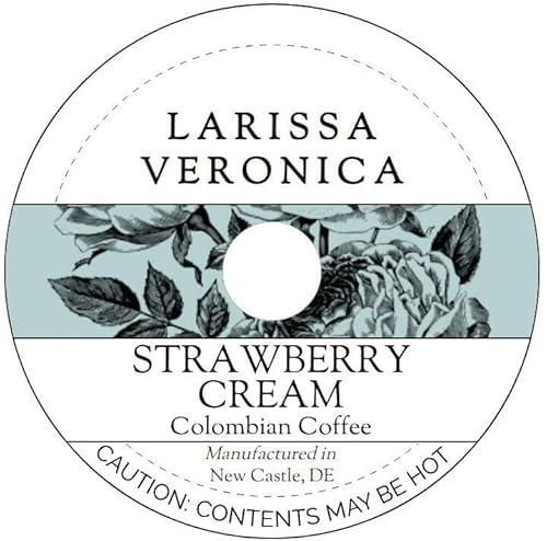 Strawberry Cream Colombian Coffee (Single Serve K-Cup Pods) (Gourmet, Naturally Flavored, Whole Coffee Beans) (12 pods, ZIN: 574651)
