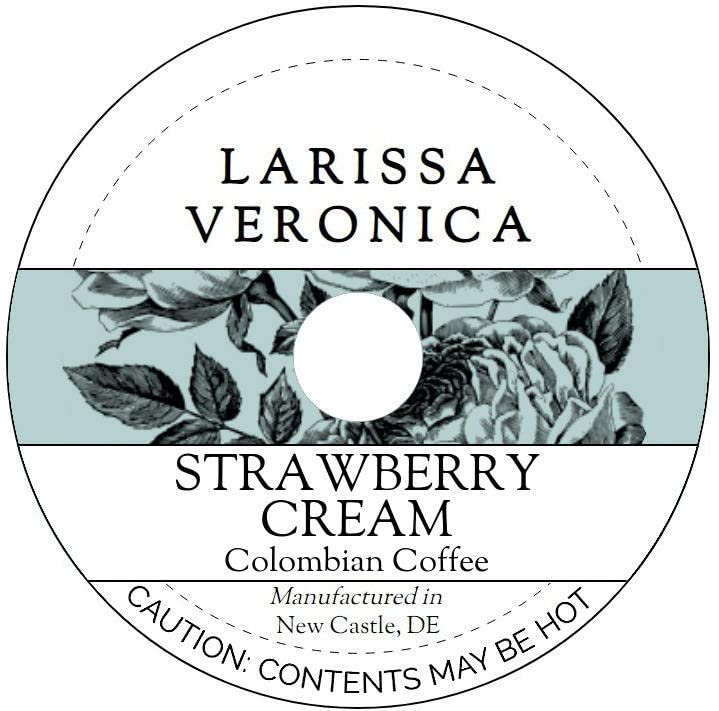 Strawberry Cream Colombian Coffee (Single Serve K-Cup Pods) (Gourmet, Naturally Flavored, Whole Coffee Beans) (12 pods, ZIN: 574651)