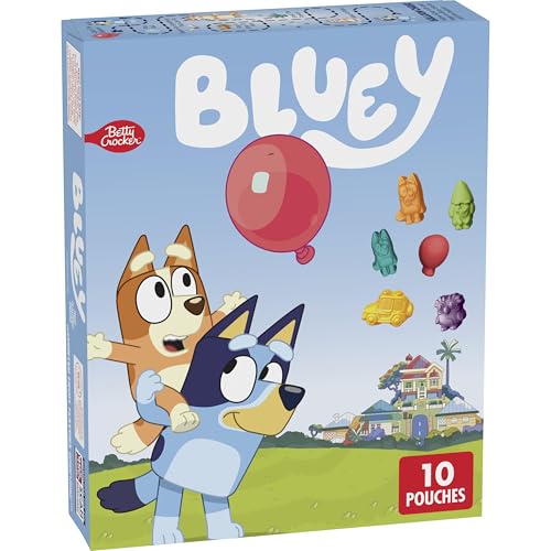 Bluey Fruit Flavored Snacks, Fat Free and Gluten Free Snacks, 8 oz (10 Pouches)
