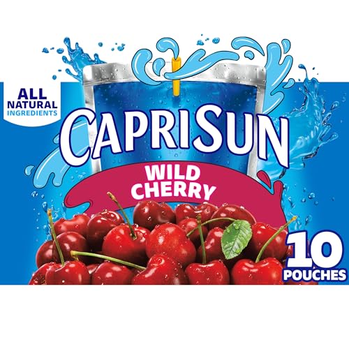 Capri Sun Wild Cherry Flavored with other natural flavor Juice Drink Blend, 10 ct Box, 6 fl oz Pouches