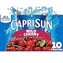 Capri Sun Wild Cherry Flavored with other natural flavor Juice Drink Blend, 10 ct Box, 6 fl oz Pouches