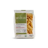 DeLallo Organic Rigatoni Pasta, Made with 100% Semolina Durum Wheat Flour, Bronze Cut, Made in Italy, Non-GMO, Preservative Free, Large Tube Pasta