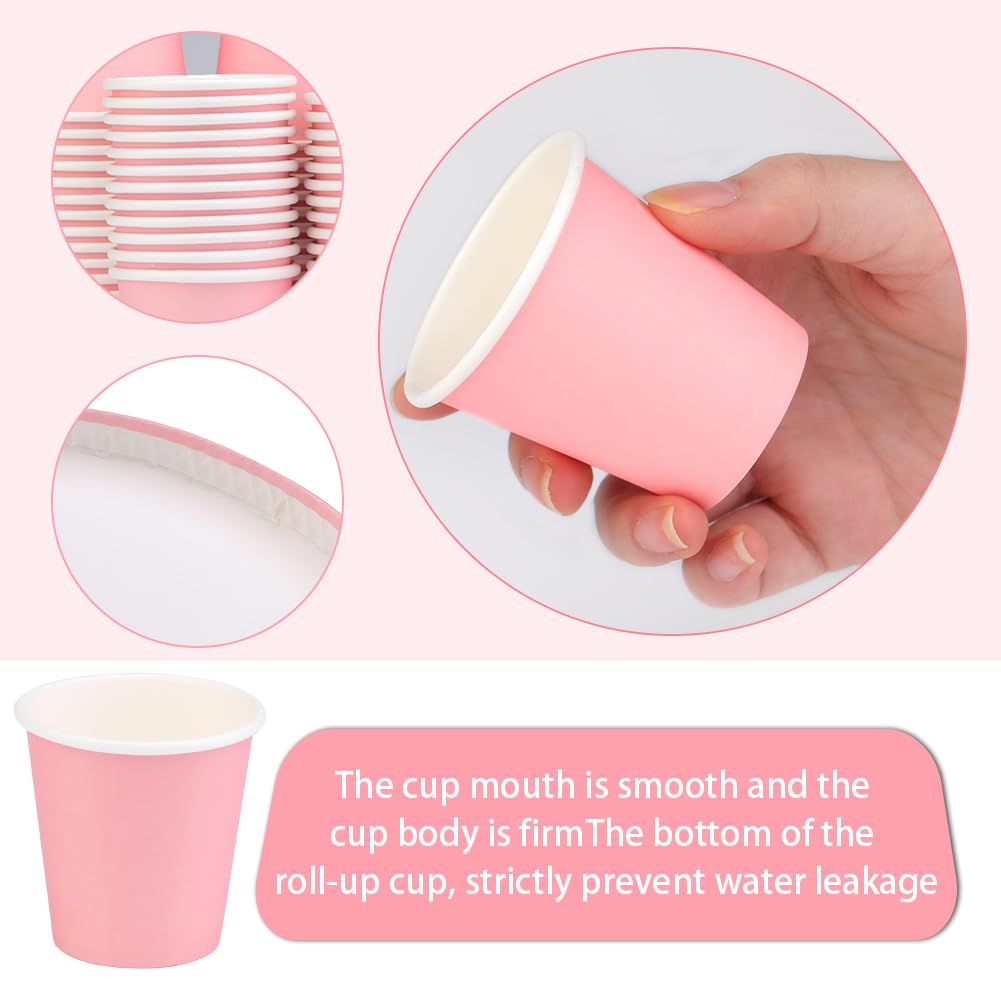 Huaiid 3 oz 100 Pack Small Paper Cups, Mouthwash Cups Bathroom Paper Cups, Espresso Mini Cups for Snack Bathroom Espresso, Perfect for Home Condos Rvs