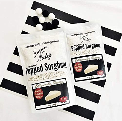 Nature Nate's Extremely Cheezy Popped Sorghum, 5 oz, Popcorn Alternative, Gluten Free Snacks, Celiac-Friendly, Healthy Snacks, Made In USA, Single Bag