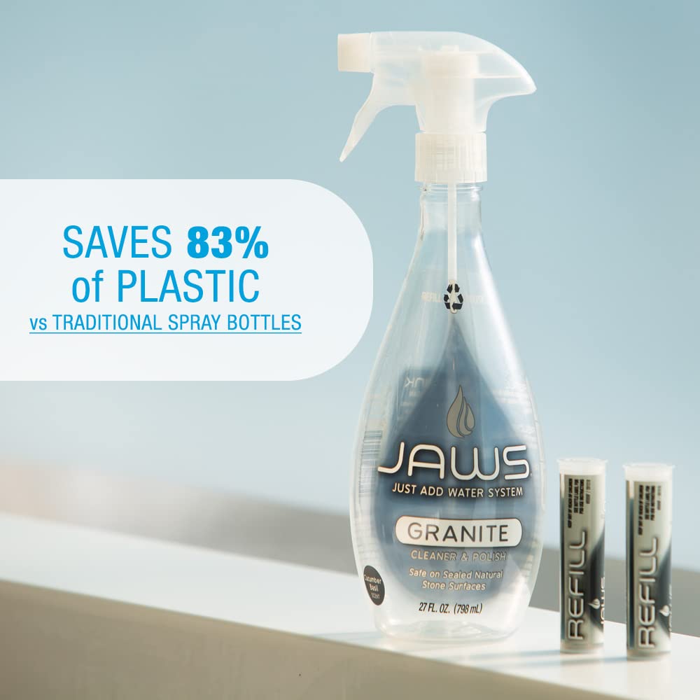 JAWS Granite Cleaner & Polish Refill Pack. Includes 2 Refill Pods. Refillable Cleaning Supplies.