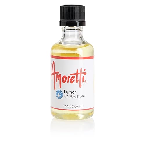 Amoretti - Lemon Extract Water Soluble 2 oz - Highly Concentrated & Perfect For Pastry, Savory, Brewing, and more, Preservative Free, Vegan, Kosher