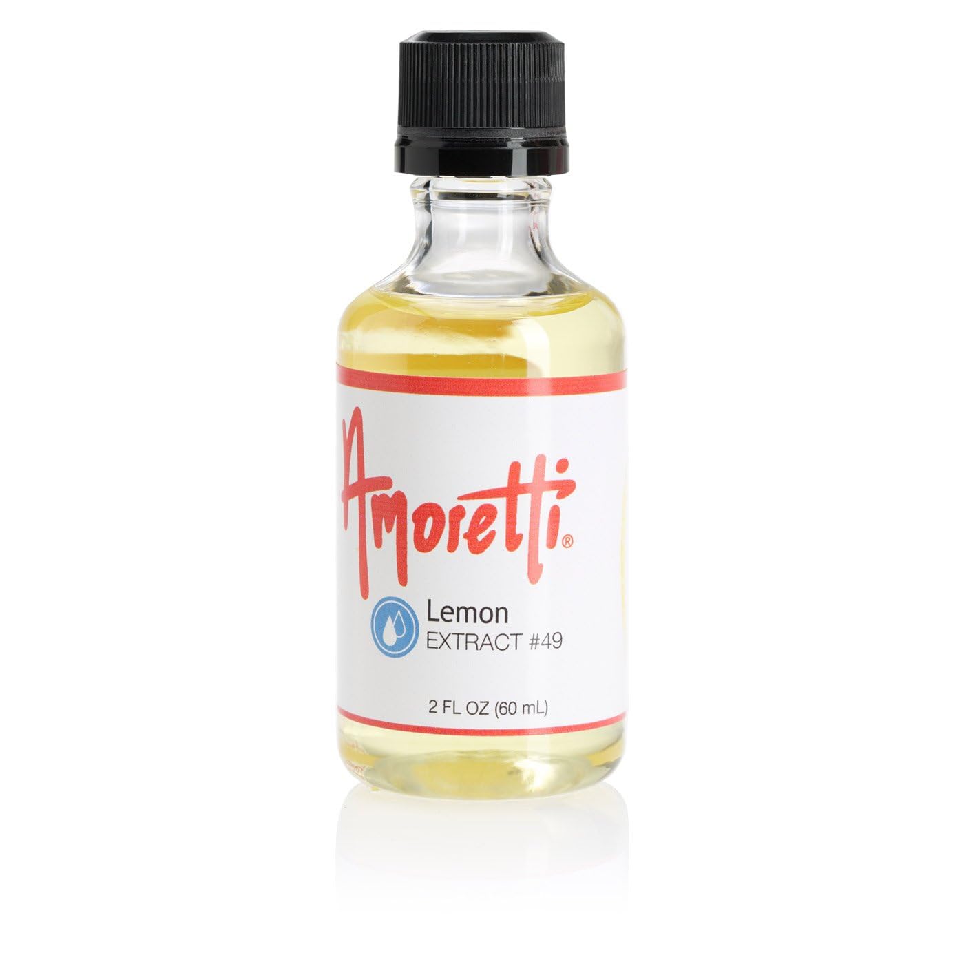 Amoretti - Lemon Extract Water Soluble 2 oz - Highly Concentrated & Perfect For Pastry, Savory, Brewing, and more, Preservative Free, Vegan, Kosher