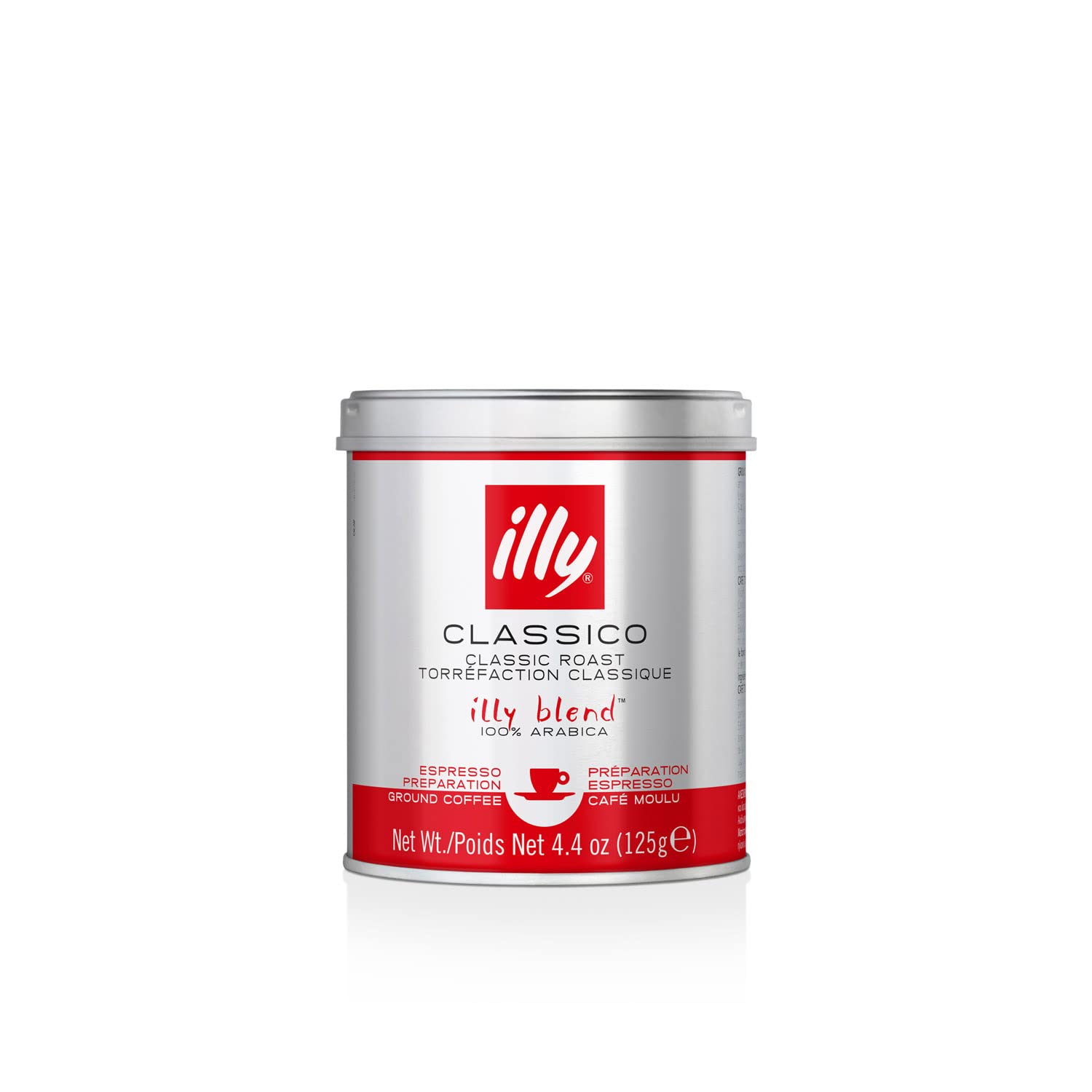 illy Ground Coffee Espresso - 100% Arabica Coffee Ground - Classico Medium Roast - Notes of Caramel, Orange Blossom & Jasmine - Rich Aromatic Profile