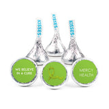 324ct Custom Lime Green Ribbon Lymphoma Cancer Awareness Kiss Stickers