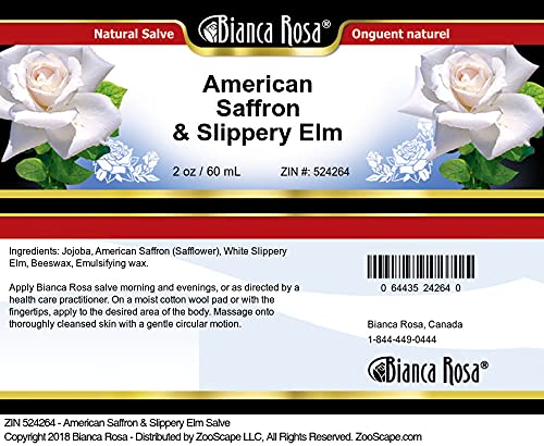 Bianca Rosa American Saffron & Slippery Elm Salve (2 oz, ZIN: 524264) - 2 Pack