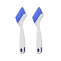 iFlyMars Small Scrub Brush Set for Deep Cleaning, 2 Cleaning Brushes for Window Tracks, Grout, Corners and Crevices with Straight Bristles for Precise