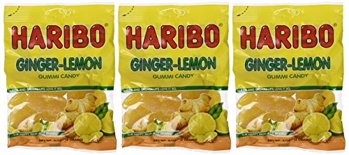 Haribo Ginger-lemon Gummi Candy 4 Oz each (pack of 3)