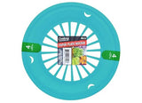 Cooking Concepts Sturdy Blue Vented Paper Plate Holder - 4 Pack (10'' Diameter)