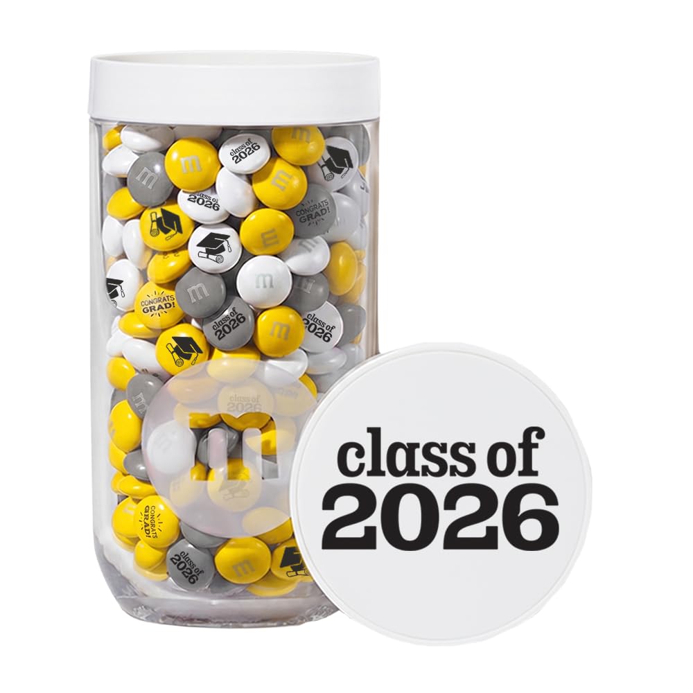 M&M'S Class of 2026 Graduation Milk Chocolate Candy Gift Jar, 12.7 oz
