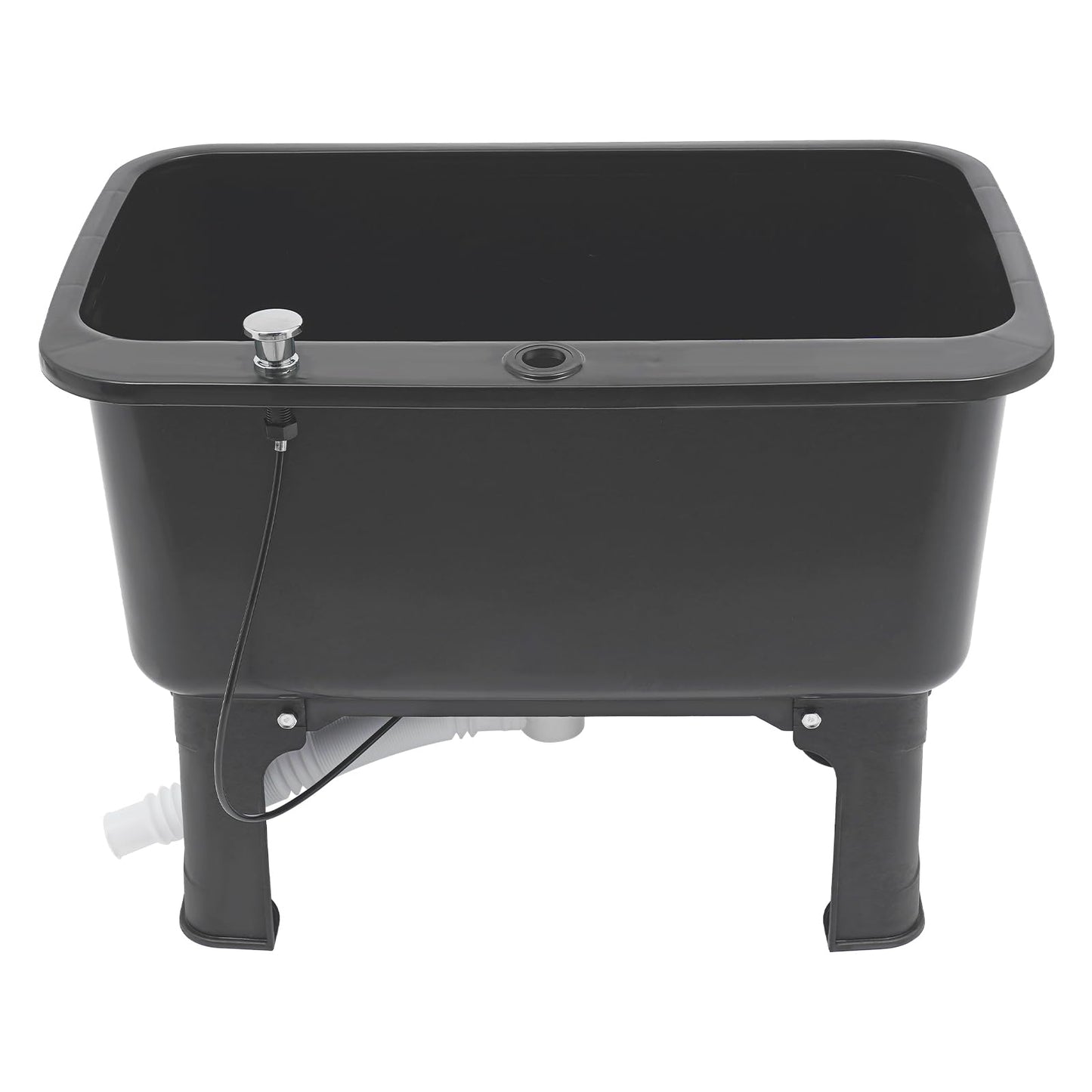 Portable Floor Mop Sink Freestanding Plastic Utility Sink Basin Large Capacity Mop Bucket w/Wheels for Laundry Room Kitchen Bathroom Balcony Garage