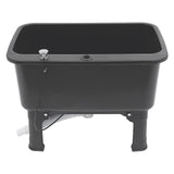 Portable Floor Mop Sink Freestanding Plastic Utility Sink Basin Large Capacity Mop Bucket w/Wheels for Laundry Room Kitchen Bathroom Balcony Garage