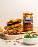 SACLA Sundried Tomato Pesto | Authentic Imported Sun-Dried Tomatoes and Italian Cheese Sauce | 6.7 oz Glass Jar | Non-GMO | Made in Italy