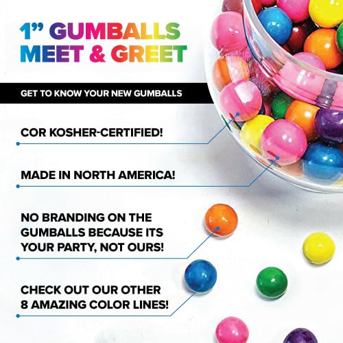 Candy Envy - Royal Blue Gumballs - 1 Inch - Approximately 113 Gumballs Per 2lb Bag - Bulk Royal Blue Candy - North American Made & Kosher Certified