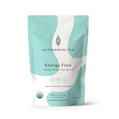 AutoimmuniTea -- AIP Energy Tea Blend, for Energy Boost, Cognitive Function, with Organic Green Tea, Lemongrass, and Spearmint - 15 Loose Leaf Tea