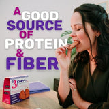 3PM Afternoon Bites Dark Chocolate Almond Functional Cookies, with Postbiotics and 5g of Protein, box of 12 individually wrapped cookies