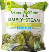 Green Giant Simply Steam, Seasoned Brussel Sprouts with Salt & Pepper, 9 Ounce (Frozen)