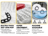 4 Pack Mop Head Replacement Compatible with O-Cedar EasyWring 1-Tank Spin Mop System, Microfiber Refill Heads, Machine Washable for Hardwood Tile