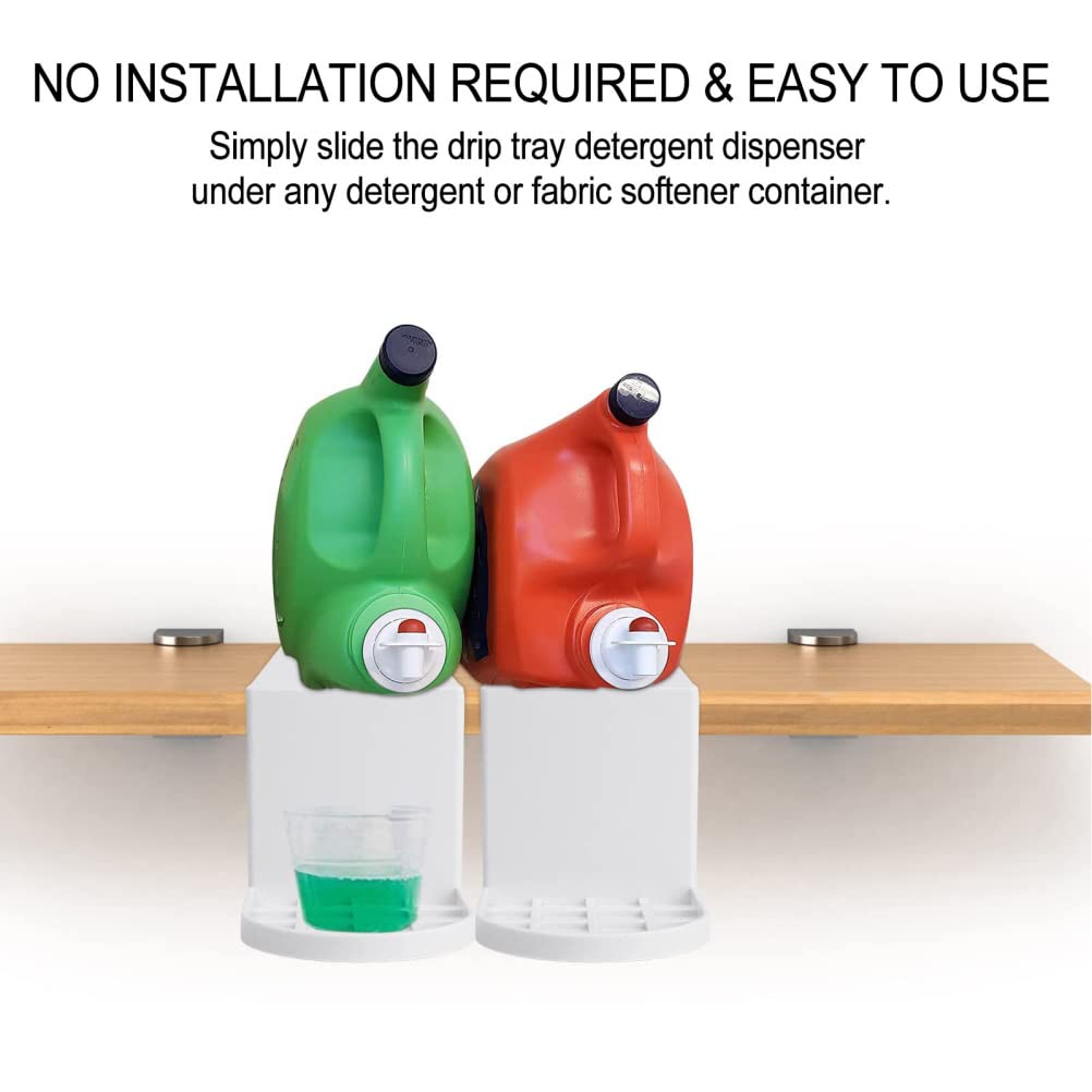 Bagima2 Pack Laundry Detergent Holder Detergent Cup Holder Drip Catcher Tray Laundry Dispenser for Fabric Softener Container
