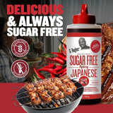 G Hughes Sugar Free Spicy Japanese BBQ Sauce - Gluten Free Hot Japanese Barbecue Sauce, Gourmet Asian Marinade for Fish, Meat, Chicken Wings, Stir Fry
