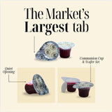 The Miracle Meal Pre-filled Communion Cups and Wafer Set - Box of 100 - Made with Concord Grape Juice & Wafer-Made in the USA