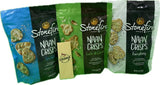 Kokobunch Variety Bundles Of Stonefire's Authentic Naan Crisps Flatbread Cracker 4 or 3 Assorted Pack (6oz, 3 PACK - 1 each of Sea Salt | Everthing |