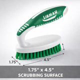 LIBMAN Small Scrub Brush - Heavy Duty Scrub Brush with Strong Stiff Bristles - 3 Pk Durable Cleaning Brushes for Cleaning Bathroom, Kitchen, Floor