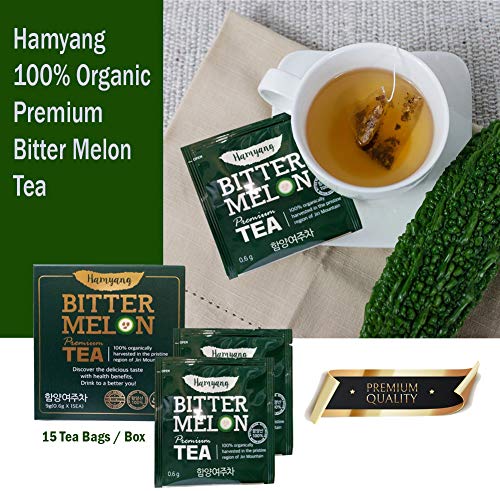 Hamyang Premium 100% All-Natural Bitter Melon Tea 3 Pack Teabags (60 Teabags Total)
