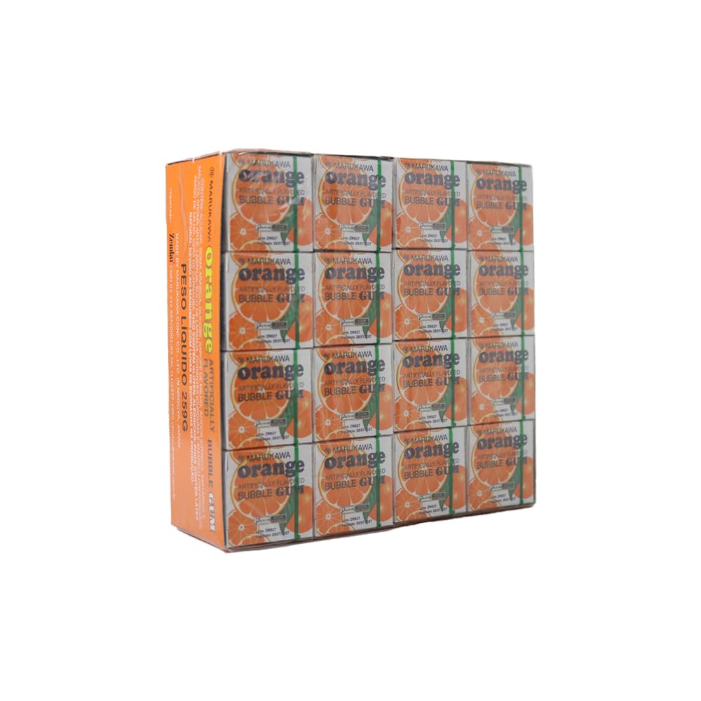 Authentic Japanese Marukawa Orange Flavored Fusen Gum 48 Packs
